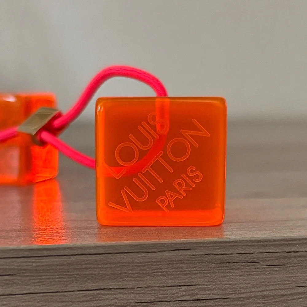 Louis Vuitton Hair Tie Orange Cube